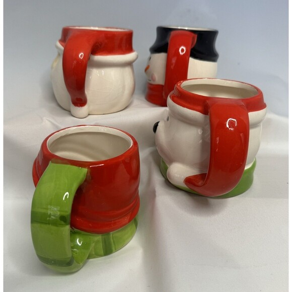 Royal Norfolk Christmas Mug Set Santa Polar Bear And 2 Snowmen Set Of 4 - Picture 9 of 11